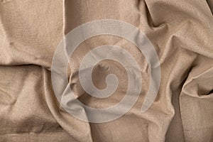 Natural linen fabric texture, flaxen textile background