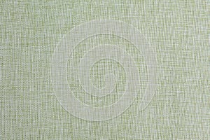 Natural linen texture as background. Gray and green threads, visible texture and weave