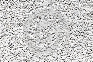 Natural matte white color pebble stones. background image, texture