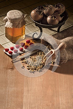 Natural medicines with pills