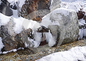 Natural mineral spring water pond at Daikanbo