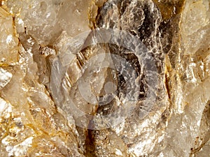 Natural mineral stone -  Muscovite in Quartz Dioctahedral mica, common mica isinglass potash mica  .It is a hydrated phyllosili