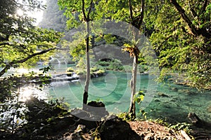 Natural monument park of Semuc Champey at Lanquin