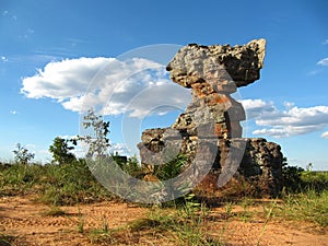 Natural monument Pedra da Beacon, located in the Japalao desert in the state of Tocantins, Brazil