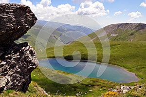 Natural mountain lake on the border of Kosovo and Northern Macedonia, Shar Mountain