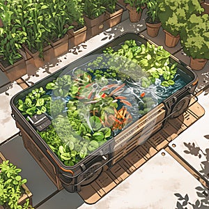 Natural Oasis: Aquaponic Gardening Delight photo