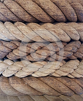 Natural old marine ropes.