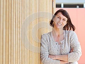 Natural older woman smiling