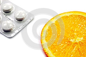 Natural orange fruit vs chemical medicine