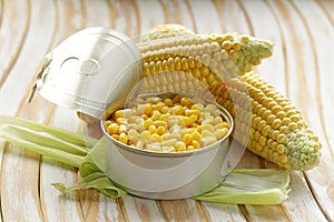 Natural organic canned corn