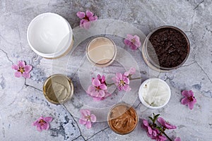 Natural organic cosmetics. Spa products for health and beauty