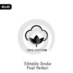 Natural Organic Cotton Icon. Vector