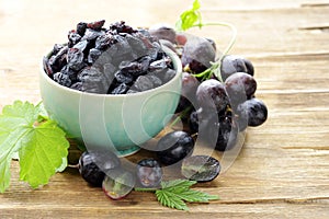 Natural organic dried grapes raisins