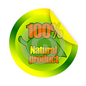 Natural organic product sticker