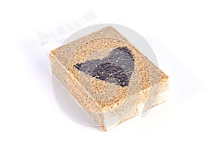 Natural Organic Riceberry Rice in vacuum packaging
