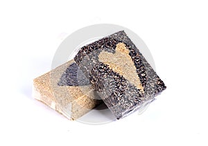 Natural Organic Riceberry Rice in vacuum packaging