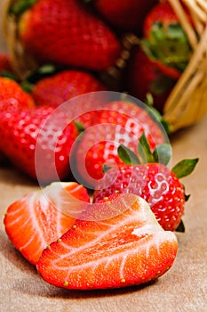 Natural organic strawberries