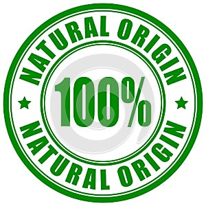 Natural origin round label