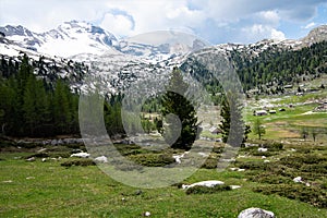 The  natural park Fannes- Sennes-Prags in the Dolomites