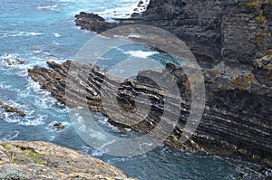 Scogliere un spiagge sul naturale sud-ovest 