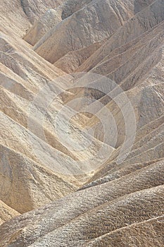 Natural pattern of the rocks at Zabriskie Point in the Death Valley National Park