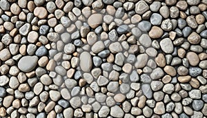 Natural Pebble Stone Background with Top View