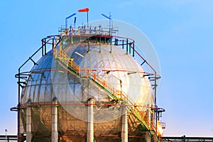 Natural petrochemical gas storage tank in heavy petroleum indust