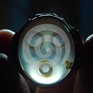 Natural Pictorial Agate Stone Crystal On Ring