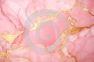 Natural pink and Gold marble texture for skin tile wallpaper luxurious background. Created using Generative AI