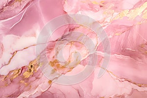 Natural pink and Gold marble texture for skin tile wallpaper luxurious background. Created using Generative AI