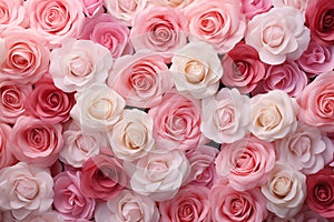 Natural pink roses background