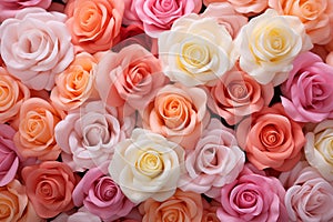 Natural pink roses background