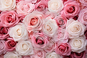 Natural pink roses background