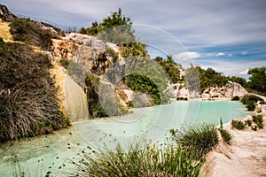 Natural pool in etruscan spa Bagno Vignone photo