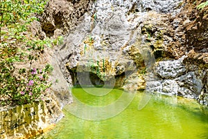 Natural pool of Fuentes Georginas - hot springs around Zunil and Quetzaltenango - Xela, Guatemala photo