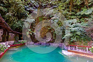 Natural pool of Fuentes Georginas - hot springs around Zunil and Quetzaltenango - Xela, Guatemala photo