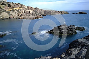 Natural pool in one of the coves of Cabo Palos