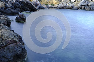 Natural pool in one of the coves of Cabo Palos