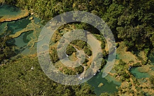 Natural pools in the forest