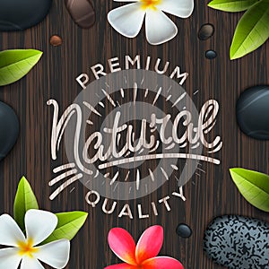 Natural premium quality label, spa concept