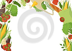 Natural produce flat vector illustration