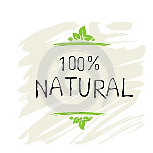 Natural product 100 bio healthy organic label and high quality product badges. Eco, 100 bio and natural food product