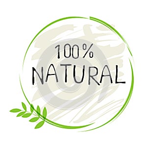 Natural product 100 bio healthy organic label and high quality product badges. Eco, 100 bio and natural food product