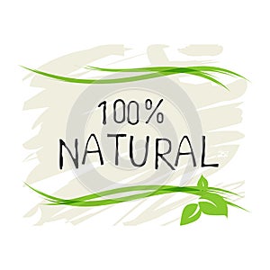 Natural product 100 bio healthy organic label and high quality product badges. Eco, 100 bio and natural food product icon. Emblems