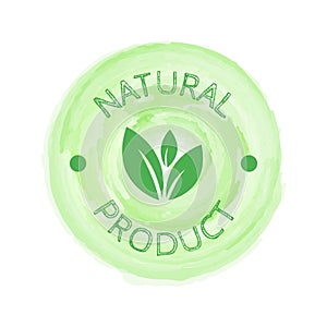 Natural Product Label. Made with a sticker label