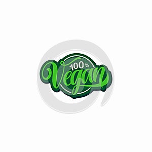 Natural product lettering logo, label, badge, emblem for organic food, products packaging, farmer market