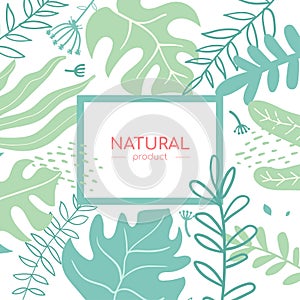 Natural product - modern flat design style abstract banner