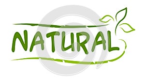 Natural product sticker