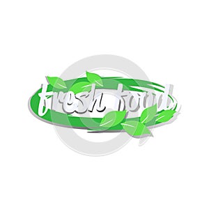 natural product sticker organic healthy vegan market logo fresh food emblem badge design