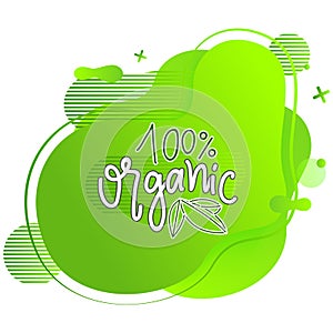 Natural Product, Vegan Food, Sticker Set Vector